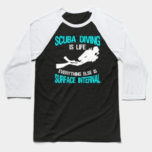 Vintage Distressed Scuba Diving Shirt Funny Scuba Diver Dive Baseball T-Shirt